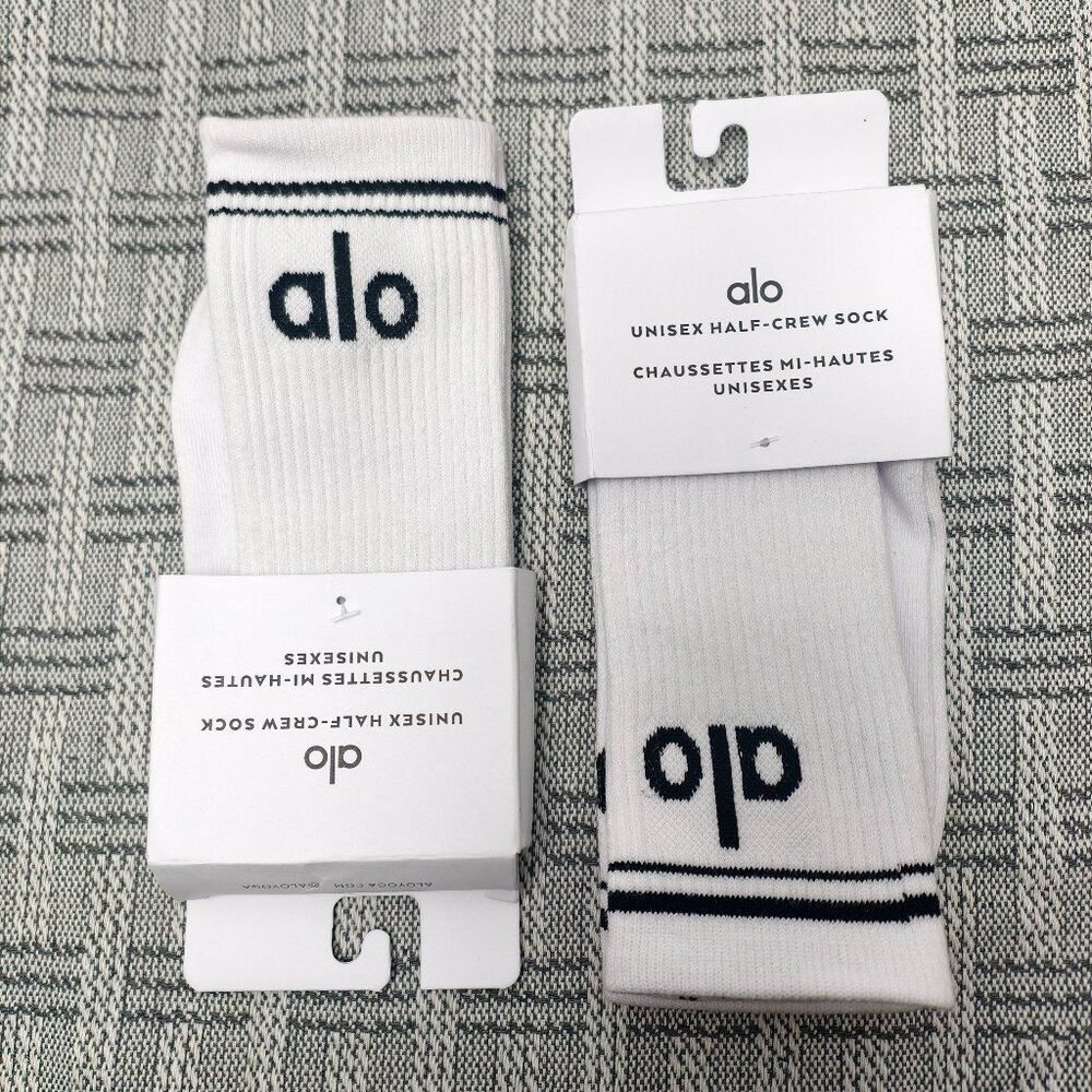 ALO Yoga Throwback Socks - 2 Pairs Unisex, Super Soft & Comfy